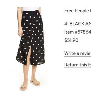 Polka dot Free People skirt